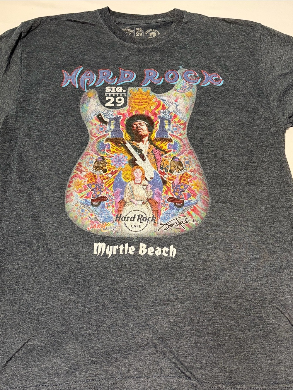 Hard Rock Cafe Jimi Hendrix Shirt XL Signature Series 29 Myrtle Beach‎ Fender